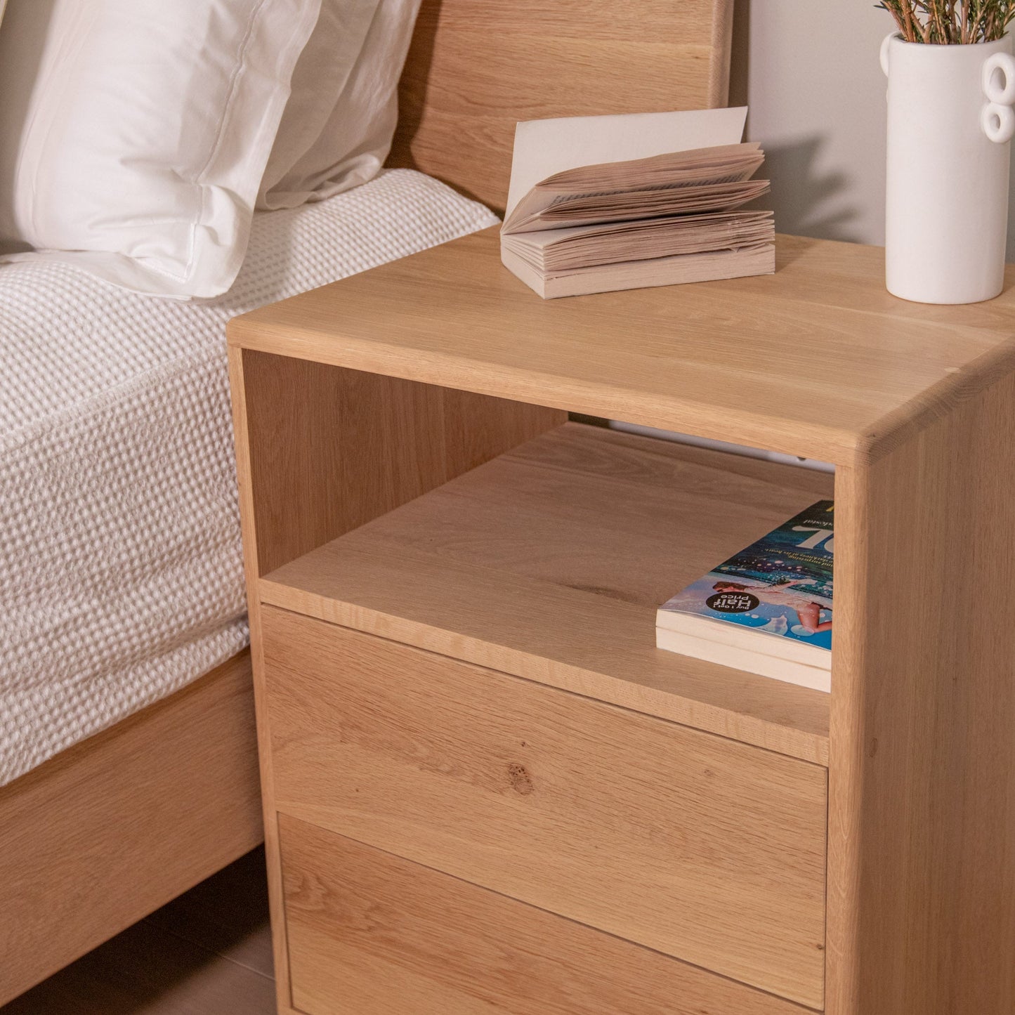Blue Crane Bedside Pedestals